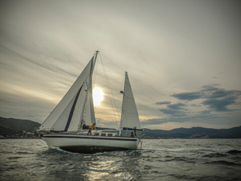 Salidas en Velero puesta de sol